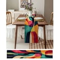 thumbnail image 3 of Colorful Geometric Table Runner 72 Inches, Modernism Abstract Aesthetics Bed Runner Dresser Scarves Tabletop for Indoor Outdoor Parties/Ceremony/Banquet, 13" x 72", 3 of 8