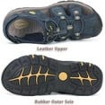 thumbnail image 5 of Rumpra Men’s Closed Toe Sport Sandals, Lightweight Leather Hiking & Outdoor Water Shoes, 5 of 10