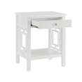 thumbnail image 2 of Linon Luster 1-Drawer Wood End Table in White, 2 of 12