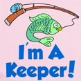 thumbnail image 2 of CafePress - Im A Keeper Fish Body Suit - Long Sleeve Cotton Baby Bodysuit, 2 of 4