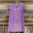 thumbnail image 2 of Uaswgudfs Stylish Round Neck Sleeveless Layered Tank Top for Women with Subtle Dotted Texture, Flared Hemline for Versatile Occasions, Soft and Chic Purple 5XL, 2 of 4