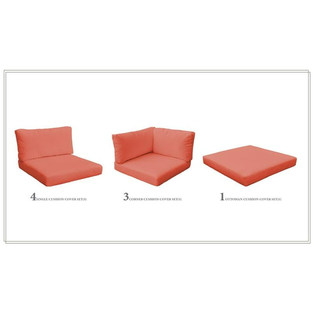 Ensemble Coussin pour MONTEREY-09b en Mandarine