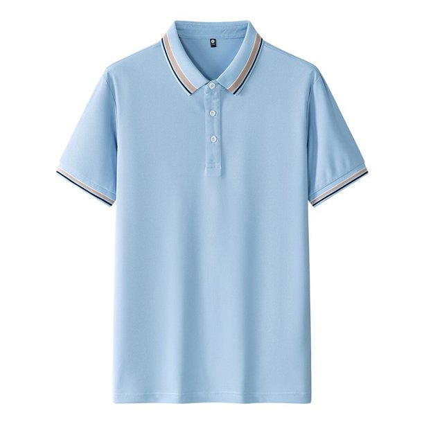 pstuiky Mangas cortas para hombre, Camisa informal de manga corta con cuello vuelto, cómoda y lisa, para hombre camisas casuales para hombre xl