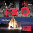thumbnail image 4 of SCSYV Efluky Wind Up Solar Radio, Portable AM/FM Crank Radio, USB Rechargeable Emergency Radio with Led Flashlight, SOS Alarm and Hand Crank Dynamo Ca, 4 of 5