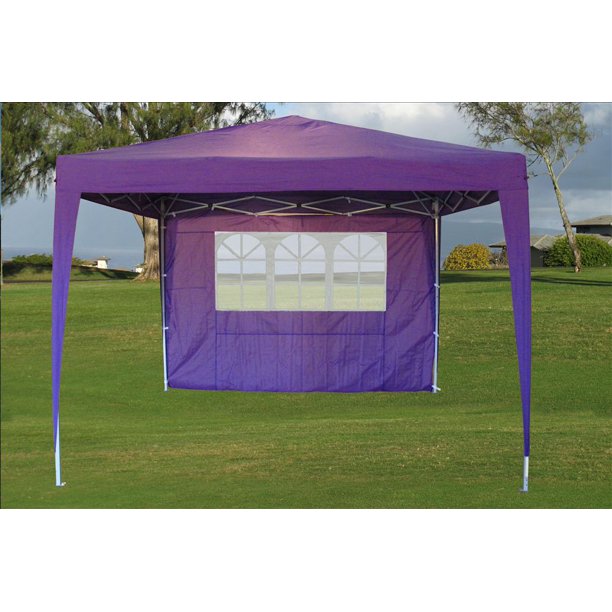 Cs 10 X10 Purple Ez Pop Up Canopy Party Tent Instant Gazebo 100 Waterproof Top With 4 Removable Sides By Delta Canopies Walmart Com Walmart Com