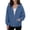 Navy, variant on Zip Up Hoodie Women Long Sleeve Plus Size Plain Hooded Sweatshirts Fall Winter Trendy Casual Jacket with Pockets Shirts(Sky Blue,3XL)