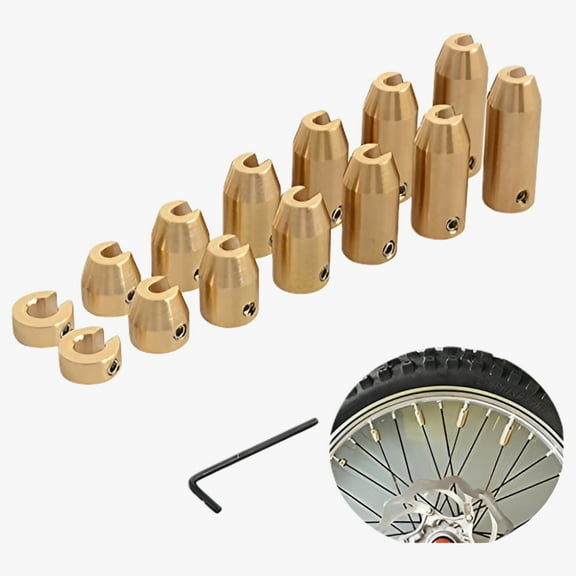 Rippin Moto 14-Pack Motorcycle Wheel Weight Kit | Reusable Brass Spoke Weights for Motorcycle Wheel Balancing