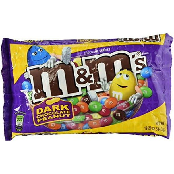 Dark Chocolate Peanut Large Bag M&Ms 19.20 Oz (Pack of 2)