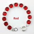 thumbnail image 3 of Silver Plated Round Glass Crystal Dot Statement Bracelet Bangle Women Bracelets, 3 of 9