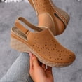 thumbnail image 6 of IEMIEMIEM Women's Closed Toe Sandals with Arch Support Breathable Cut-Out Vamp Orthopedic Shoes Comfortable Slip On Open Back Sandals Summer Casual 2026 Walking Platform Shoes Brown 9 Wide, 6 of 6