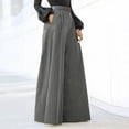 thumbnail image 2 of Brglopf Baggy Pants for Women Casual Elastic High Waisted Wide Leg Palazzo Pants Loose Flowy Button Up Trousers with Pockets, 2 of 6