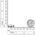 thumbnail image 6 of Gem Stone King 925 Silver and 10K Yellow Gold Simulated White Opal and Blue Created Sapphire Wedding-Bands Ring for Women | 1.25 Cttw | Round Cabochon 4MM | Gemstone October Birthstone | Size 7, 6 of 6