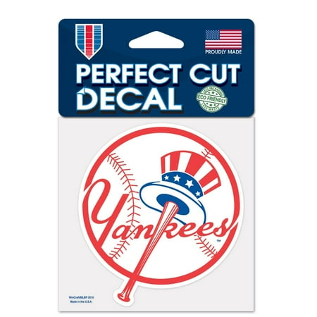 New York Yankees Official MLB 4 inch x 4 inch Die Cut Car Decal by Wincraft