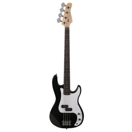 Classic Black Electric Bass UBesGoo 4-String Acoustic Electric Bass Guitar 5 Color With 1 x Power Wire And 2 x Tools Black ()