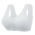 thumbnail image 3 of Front Closure Bras for Older Women Comfortable Lightweight Ribbed Plus Size Wireless Bralettes Everyday Bra, 3 of 5