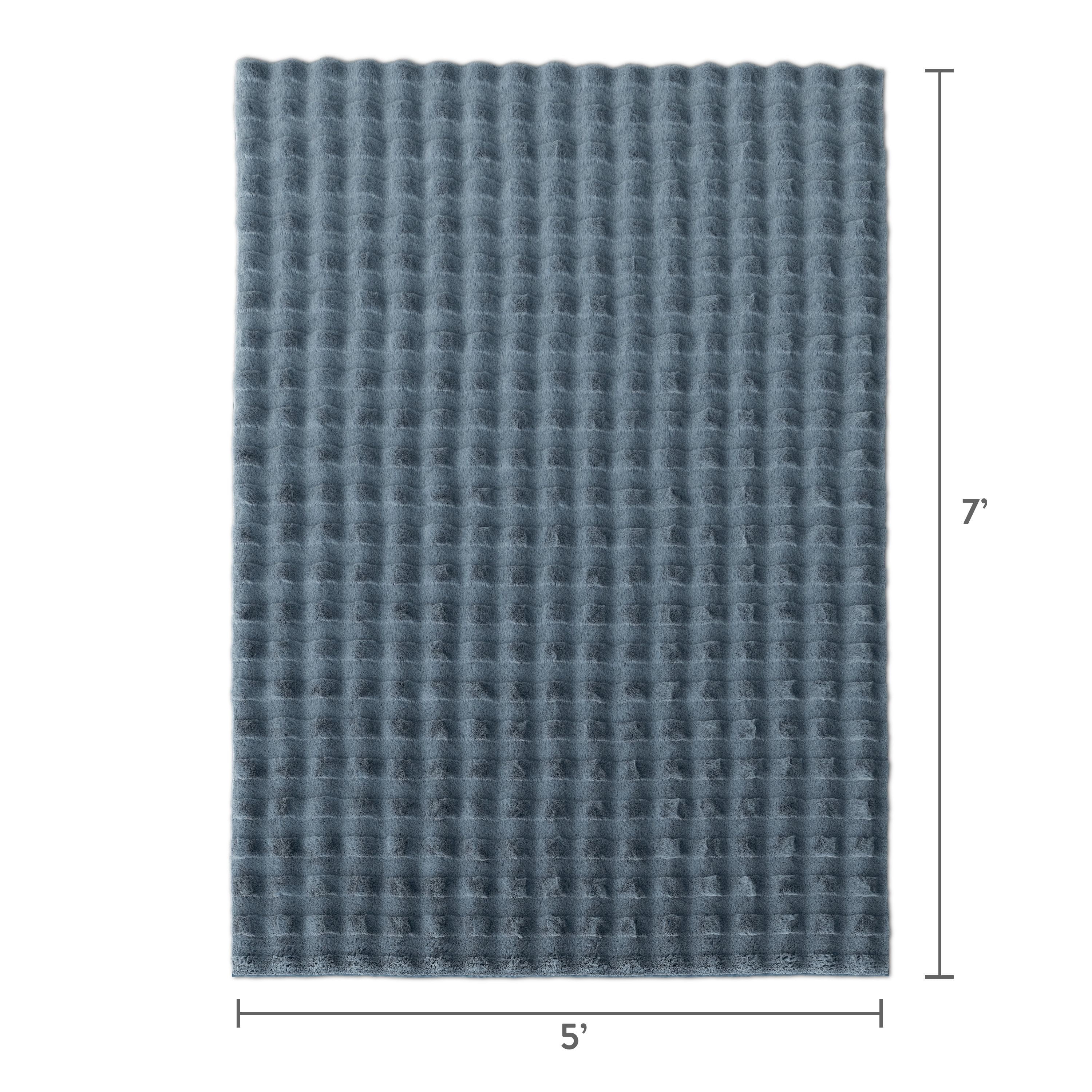 Mainstays Kids Blue Bubble Fur Area Rug, 5 ft x 7 ft