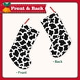 thumbnail image 2 of Lsque 18 Inches Cow Print Black White Pattern Christmas Stockings Hanging Ornaments,Knitted Xmas Fireplace Hanging Stocking,Holiday Decoration, 2 of 8