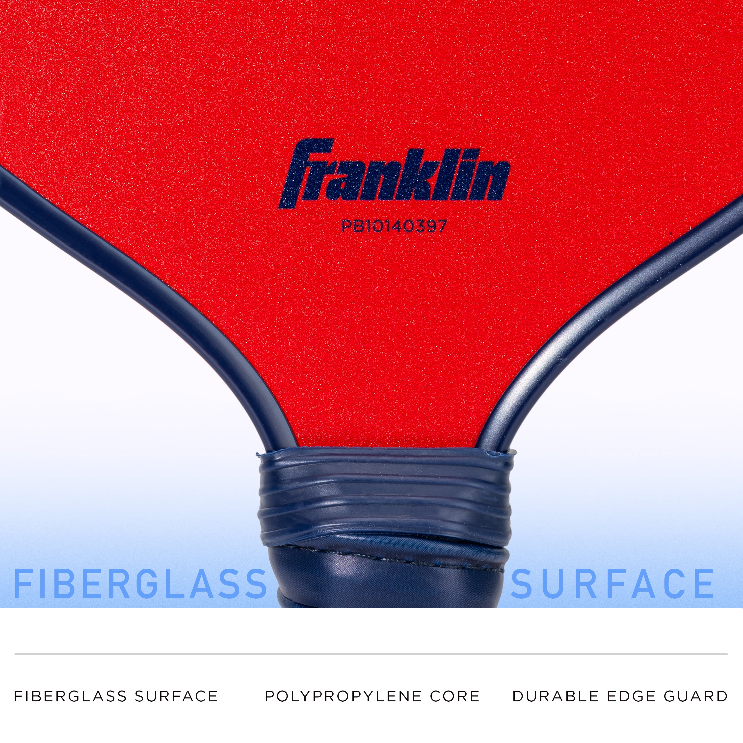 (2 pack) Franklin Sports Pickleball Paddle - Fiberglass Pickleball Paddle - Polypropylene Cell Core - Red/White/Blue