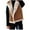 Brown, variant on Wyzesi Womens Casual Jacket Lightweight Women's Winter Suede Vest Sleeveless Button Down Lined Jacket Fashion Casual Womens Peacoat Jacket Slim Fit Womens Leather Jacket Brown