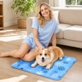 thumbnail image 3 of Pet Cooling Mat for Dogs and Cats, Summer Self-Cooling Gel Pad, Comfortable Pressure Activated Chilling Bed for Pets, 20 x 24 Inch, Summer Essentials, 1Pack Royal Blue Size:S, 3 of 7