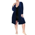 thumbnail image 2 of Gvmfive Women Plus Size Robe Soft Velvet Bathrobe Sleepwear Nightwear XL-5XL, 2 of 4