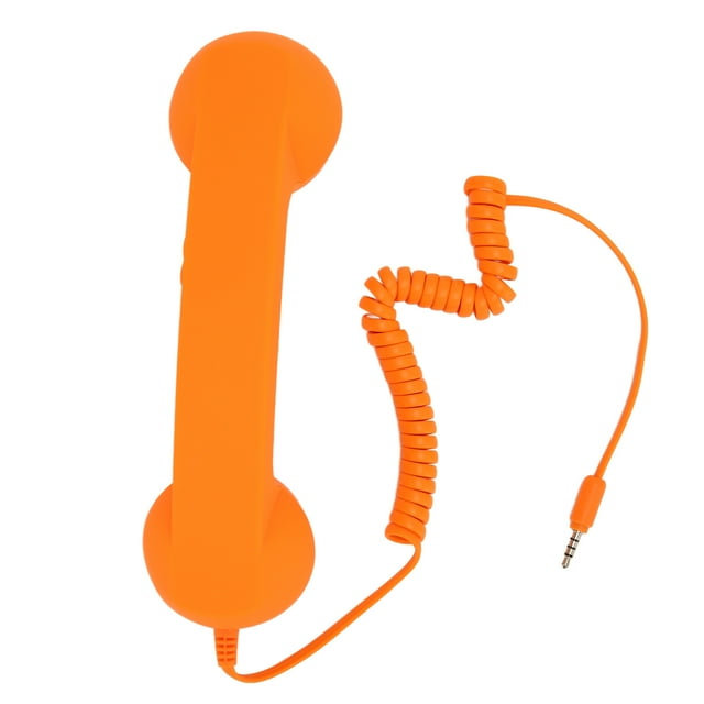 Cell Phone Handset Wired Cell Phone Receiver Volume Control Telephone Handset Works with All Smartphones and Computers with a 3.5mm Headphone Jack, 9ft Coiled Cord
