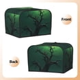 thumbnail image 2 of KLL Green Night Sky Moon Branches Print 4 Slice Toaster Dust Covers Kitchen Small Appliance Cover with 2 Pockets,Can hold Jam Spreader Knife & Toaster Tongs (12.4 x 10.6 x 8.2), 2 of 6