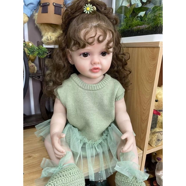 Muñeca Reborn KOKOMANDY de silicona de cuerpo completo para niña de 55 cm