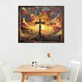 thumbnail image 2 of Nawypu Christian Three Crosses Painting Canvas Print Wall Art Home Decor Bedroom Living Room Office Farmhouse (1, Three Crosses), 2 of 6