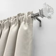 thumbnail image 3 of Lumi 1" Single Curtain Rod Set Brushed Nickel- Crystal Square  finials 36"-72" - Brushed Nickel, 3 of 5