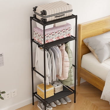 Closet Organizers And Storage Coat Rack Independent Closet Organizer Hall Tree with 2 Storage Racks Corner Storage Organizer, Suitable for Entrance Bedroom