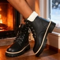thumbnail image 2 of Women's Boots Lined Heel Short Boots for Fall and Winter Versatile Mid Calf Footwear, 2 of 8