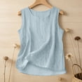 thumbnail image 2 of QASIEATN Cotton Linen Tank Tops for Women Casual Summer Shirt Basic Sleeveless Layering Camisoles Beach Vacation Clothes, 2 of 3