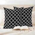 thumbnail image 4 of Pack of 2 Outdoor Pillow Covers 24x24 Inch Waterproof Modern Black Geometric Throw Pillow Covers,Decorative Couch Pillow Shams Protectors Abstract Art Morocco Aesthetic Patio Cushion Pillowcases, 4 of 8