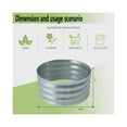 thumbnail image 3 of LuxenHome 24in Silver Galvanized Steel Round Raised Garden Bed, 3 of 9