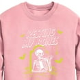 thumbnail image 2 of Instant Message - Skeleton Resting My Bones At the Tomb - Toddler & Youth Crewneck Fleece Sweatshirt, 2 of 5