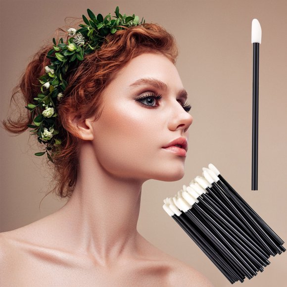 Fiudx Juego de 50 Pinceles Desechables para Labios, Pinceles de Maquillaje, Lápiz Labial, Brillo Labial, Aplicador, Herramientas de Maquillaje y Belleza.