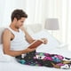 thumbnail image 5 of Balery Cat Icecream Pantalones de pijama para hombre, pijama ultraligero, pantalón de descanso-Large, 5 of 6