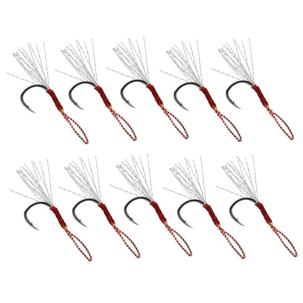 10x Small Fishing Hooks, Strong Fishhooks, Fishing Accessories for  Freshwater/Seawater - 16, 21mm 24mm 26mm