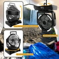 thumbnail image 5 of KANCOKIT Portable Camping Tent Fan with LED Light, 20000mAh Rechargeable Camping Lantern Fan USB Desk Fan Remote Control for Indoor Outdoor, Black, 5 of 8