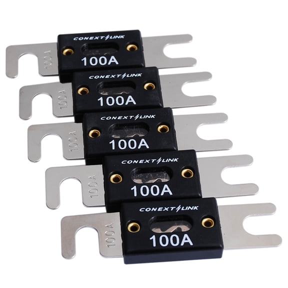 5pcs 100 Amp ANL Fuse Nickel Plated Blade Auto Stud Inline for 12V Car Audio Wiring System