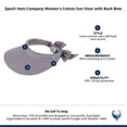 thumbnail image 4 of Epoch Hats Company  Cotton Sun Visor with Back Bow (Women), 4 of 4