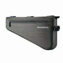Rockbros Bicycle Frame Dark Grey Triangle Bike Frame Bag, 8L Capacity Waterproof Bags