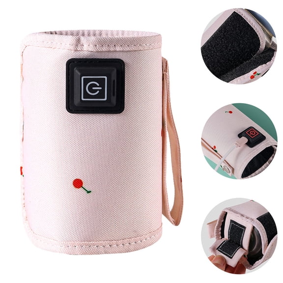KONTONTY Universal Pink Feeding Bottle Warmer Cover 900D for Durability