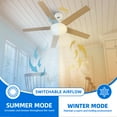 thumbnail image 6 of Dextrus 52" Ceiling Fan with Light and Remote Control, Modern Ceiling Fan with 6-Speed Quiet  DC Motor 5 Fan Blades, 6 of 12