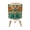 Color 1, variant on Small Trash Can with Lid Rustic Woodland Bear Deer Pine Trees Sun Wooden 1.8 Gallon Dog Proof Trash Can Round Garbage Can Waste Bin Wastebasket for Bathroom Bedroom Living Room