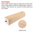 thumbnail image 4 of Uxcell Furniture Legs 8 Inch(200mm) Set of 4 Square Solid Wood Couch Legs, with Accessories, 4 of 7