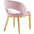 thumbnail image 3 of Meridian Furniture Roberto Pink Velvet Dining Chair, 3 of 5