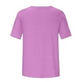 thumbnail image 4 of Pompotops Mode T-shirt Décontracté à Manches Courtes Col en V pour Femmes Été, 4 of 7