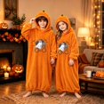 thumbnail image 3 of WOYY Girls Halloween Sleepwear Onesie Unisex Flannel Hooded Jumpsuit Pajama, Sizes 5-15, 3 of 5